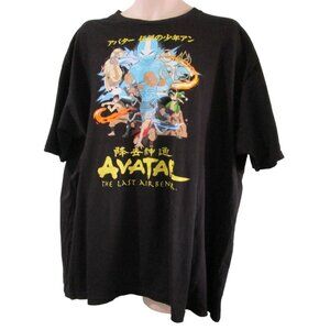 Nickelodeon Avatar The Last Airbender Black Graphic Tee 2X